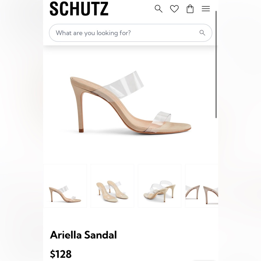 Schutz Clear Strap Sandals with cover bag